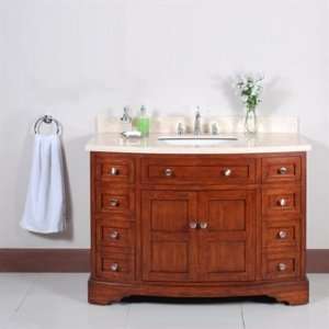  WF6814 48/DC Single Sink Wood Vanity With Marble Top and 