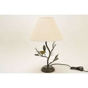   Metal Table Lamp With Linen Fabric Shade for Bedroom or Living Room