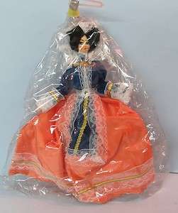   IN ORIGINAL PACKAGE 1970S 14 GREEK QUEEN AMELIA DOLL WITH SATIN GOWN