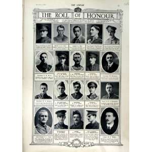   1916 ROLL HONOUR DEAD SOLDIERS WAR HUNT HAIN PRINGLE