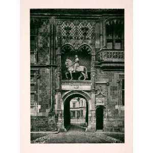 1906 Print Cheateau Blois Castle Louis XII Wing Entrance Architecture 