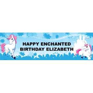  Enchanted Unicorn Personalized Birthday Banner Medium 24 