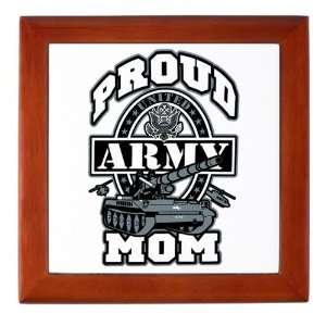  Keepsake Box Mahogany Proud Army Mom Tank 