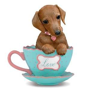  Dachshund Themed Teacup Figurine  A Cup Of Love by The 