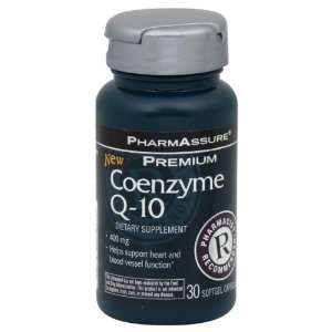  PharmAssure Coenzyme Q 10, Premium, 400 mg, Softgel 