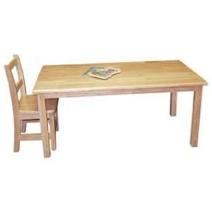  Wooden Rectangular Table 30 x 48   18 High Legs