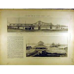   1902 Le Pont Sur Le Fleuve Rouge A Hanoi Bridge Doumer