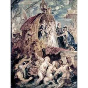  Marie De Medici Arrives In Marseilles by Peter Paul Rubens 