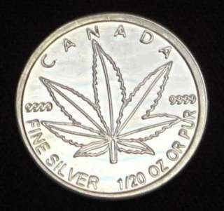 20 oz Pure.9999 Silver Canada Cannabis Coin  