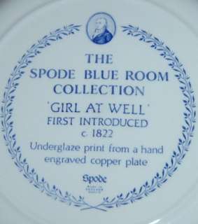 Spode Blue Room Collection Girl at Well Dinner Plate  