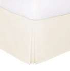   STRIPE COLLECTION KING BED SKIRT CREAM VISCOSE POLY NEW 175 VALU