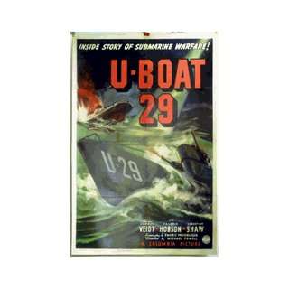 Boat 29 1939 original movie 1 sheet poster on linen  