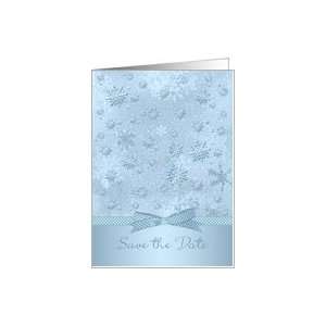  Wedding, Save the date card with blue snowflakes Card 