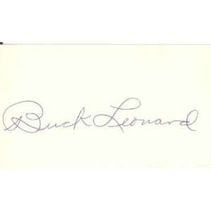  Buck Leonard Autographed / Signed 3x5 Card Sports 