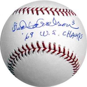  Bud Harrelson Autographed Baseball with 69 WS Champs 