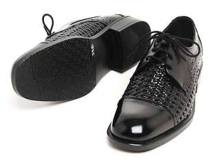 Mens real Leather mesh Lace Up 1.38 Oxford dress shoes  