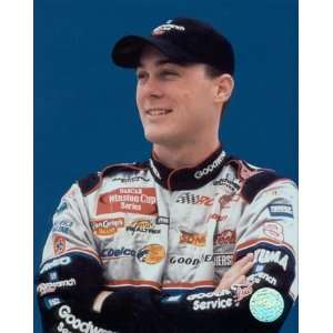  Kevin Harvick Portrait With Blue Background, Kevin Harvick 