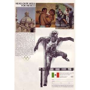  Print Ad 1968 Mexico Head over heels for Mexico. Mexico Books