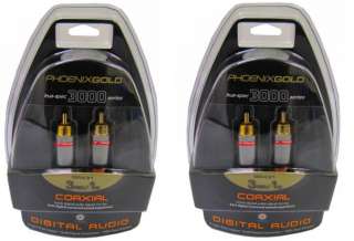 PHOENIX GOLD PG3000 Coaxial Digital Audio Cables 3Ft  