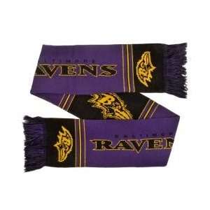  BALTIMORE RAVENS 100% Acrylic Winter Scarf 7 Wide 64 