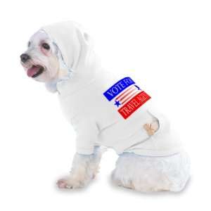 VOTE FOR TRAVEL AGENT Hooded (Hoody) T Shirt with pocket for your Dog 