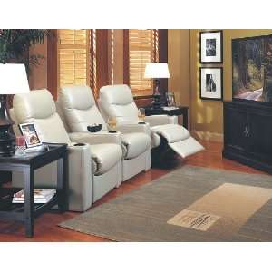  Showtime Collection Taupe Beige Leather Motion Home 