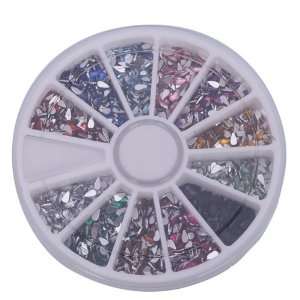   Water Drop Nail Art Nailart Manicure Glitter Tips Rhinestone Wheel Kit