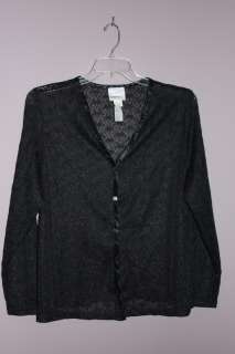 Black Cardigan Sweater NWT Plus Size 2X Square Buttons  