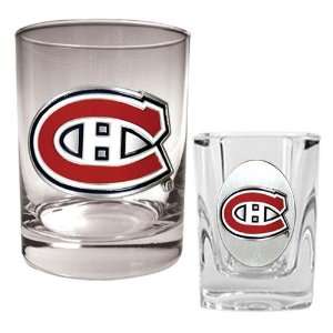  Montreal Canadiens NHL Rocks Glass & Square Shot Glass Set 