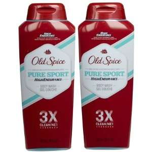 Old Spice High Endurance Body Wash Pure Sport 18 oz, Twin ct (Quantity 