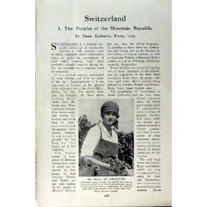   SWITZERLAND GIRL NEUCHATEL VINEYARD BERNE COSTUME