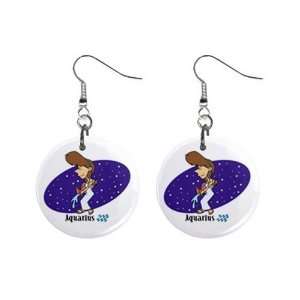  Aquarius Stars Astrology Dangle Earrings Jewelry