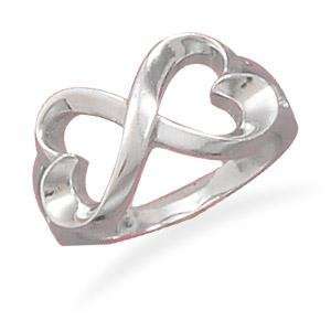  Double Heart Overlap Design Ring, 5 Jewelry