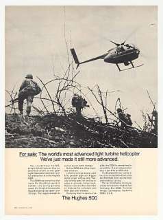 1969 Hughes 500M Helicopter Military Photo Ad  