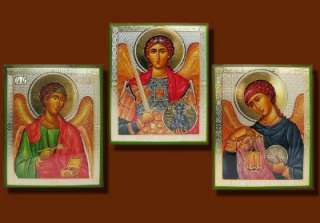 St Michael St Raphael Gabriel Russian Icon Archangels 3  