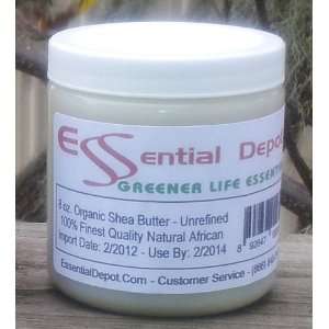  Shea Butter   8 oz.   Organic   Unrefined   In HDPE Jar 