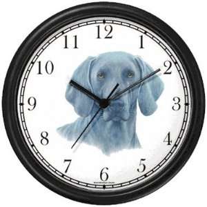 Weimeraner JP Dog Wall Clock by WatchBuddy Timepieces (Slate Blue 