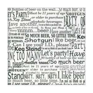  Out There Printed Vellum 12X12 Beer Phrase; 25 Items 