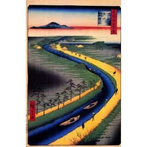  Hiroshige Towboats Along the Yotsugi dori Canal