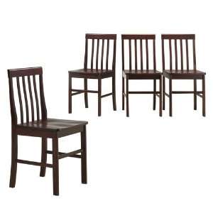  Walker Edison Solid Wood Dining Chair  Set of 4