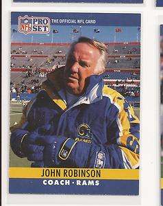   JOHN ROBINSON PRO SET HEAD COACH CARD #176 STL RAMS USC TROJANS OREGON