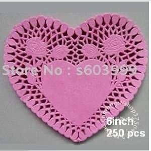   sheets pink heart paper doilies doyleys paper Arts, Crafts & Sewing
