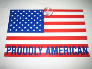 Set of 3 USA America flag car window with suction cup  