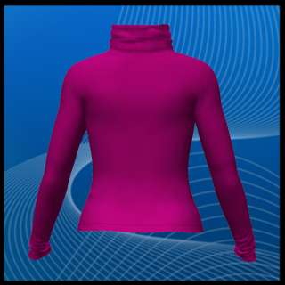 Women Long Sleeve Athletic Generator Turtleneck Shirt  