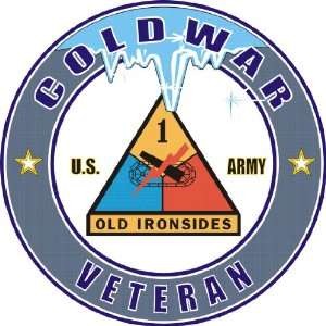 United States Army 1st Armored Division Cold War Veteran Decal Sticker 