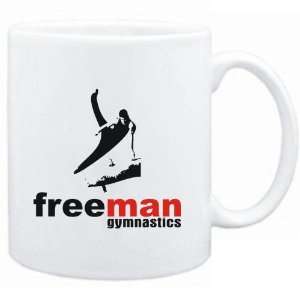    Mug White  FREE MAN  Gymnastics  Sports