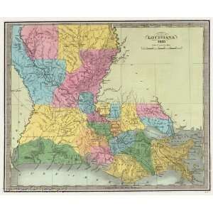  STATE OF LOUISIANA (LA) MAP BY DAVID H. BURR 1835