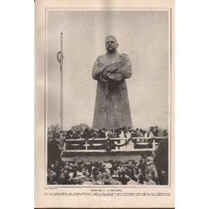   1914 Print Unveiling Huge Wooden Statue of Hindenburg 