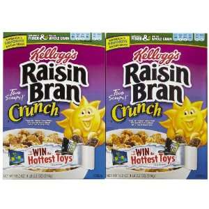 Kelloggs Raisin Bran Crunch Cereal, 18.2 oz, 2 pk  