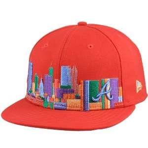   Atlanta Braves Red 59Fifty Multi City Fitted Hat